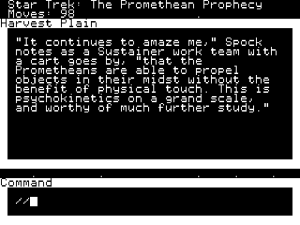A screen shot from Star Trek: The Promenthean Prophecy